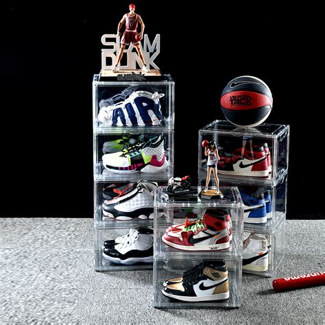 clear sneaker display boxes.